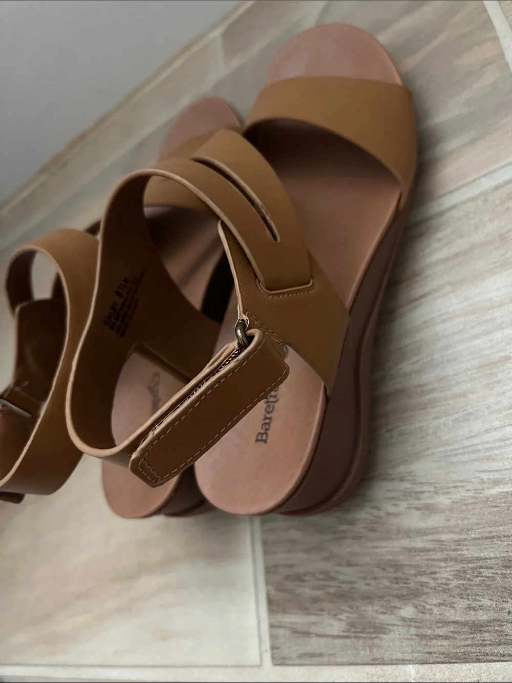 BareTraps Women's Crisscross Slingback Sandals in Tan